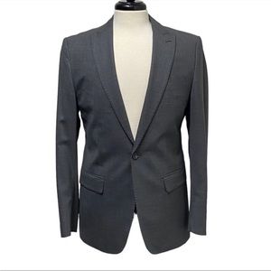 Banana Republic     Gray Plaid Blazer Suit Jacket Tailored Fit 38R